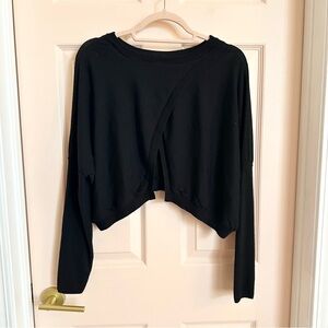 Black allsaints crop sweater